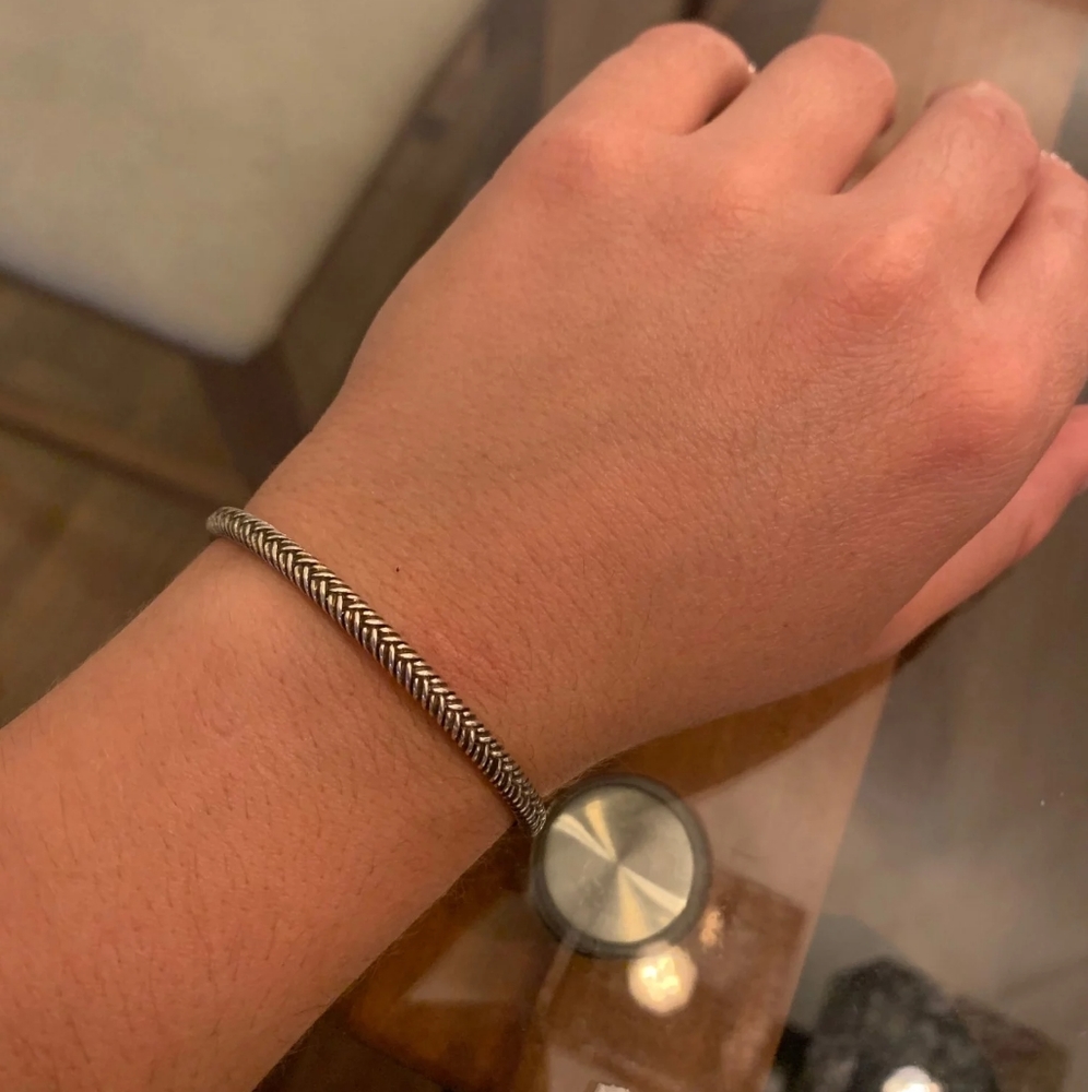 NEW Small Woven 925 Sterling Silver Bracelet - Picture 3 of 15